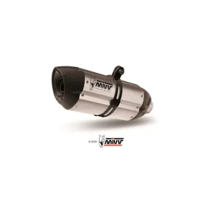 A Buen Precio Mivv 2 Slip-On Suono St. Steel con tapa carbono Aprilia Dorsoduro 1200 2012-16