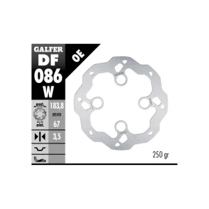 DISCO FRENO WAVE FIXED 183.8X3MM DF086W Liquidación
