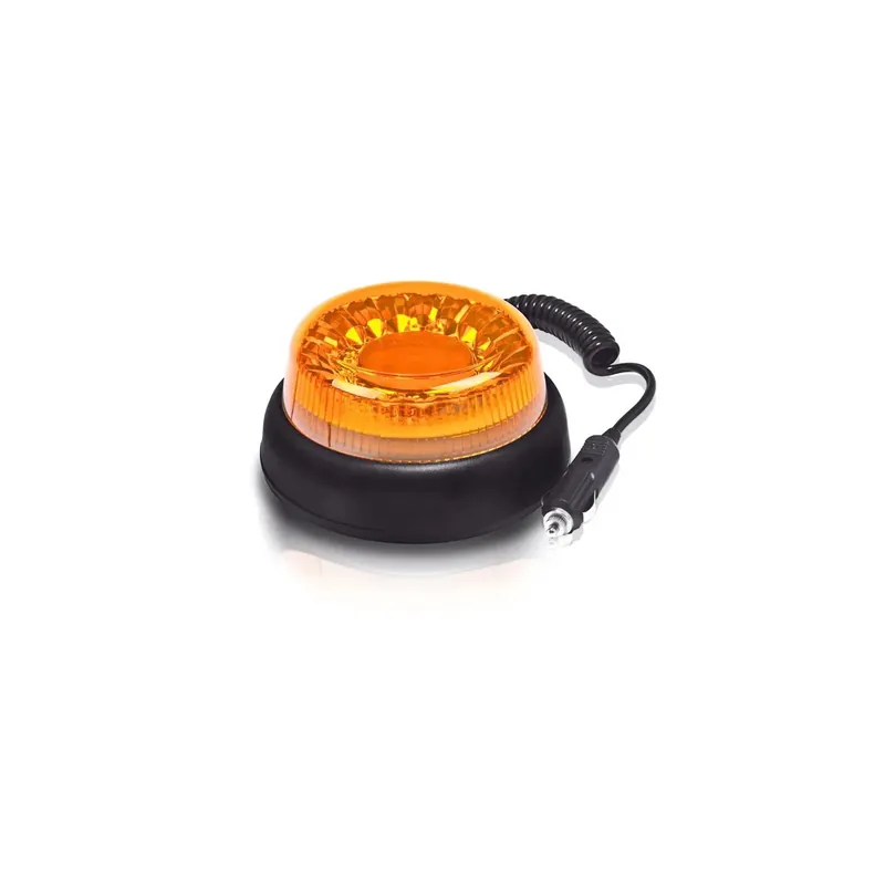 Económico Rotativo LED ámbar IP68 con imán y cable de 3m, R65, 12–55V  - Fristom