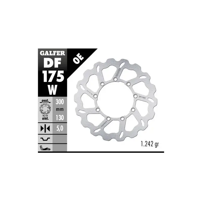 Súper Precio Disco freno moto Galfer Wave fijo 300x5mm DF175W
