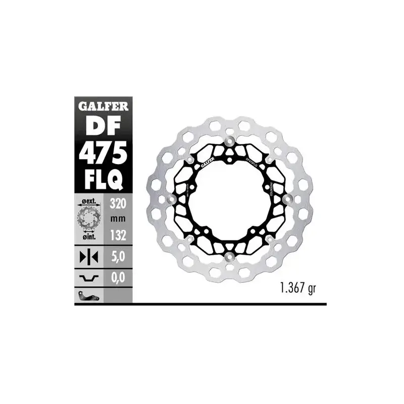 Promoción Exclusiva Disco freno moto flotante Galfer Qubic 320x5mm DF4