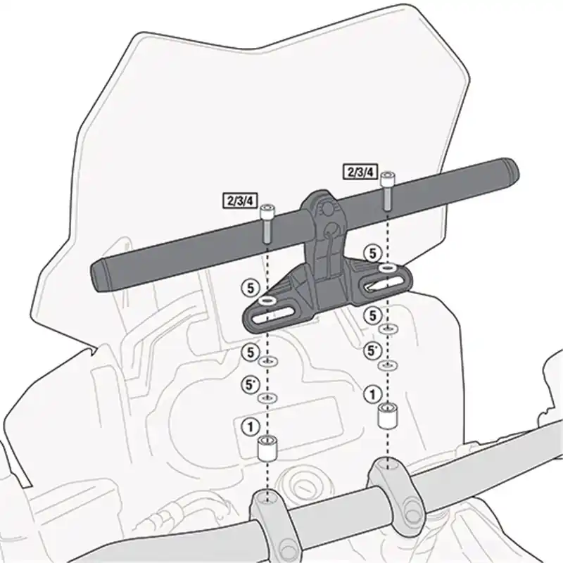 BMW R 1250 GS (19 - 23) KIT TORNILLERIA BARRA GPS GIVI Precio De Oferta