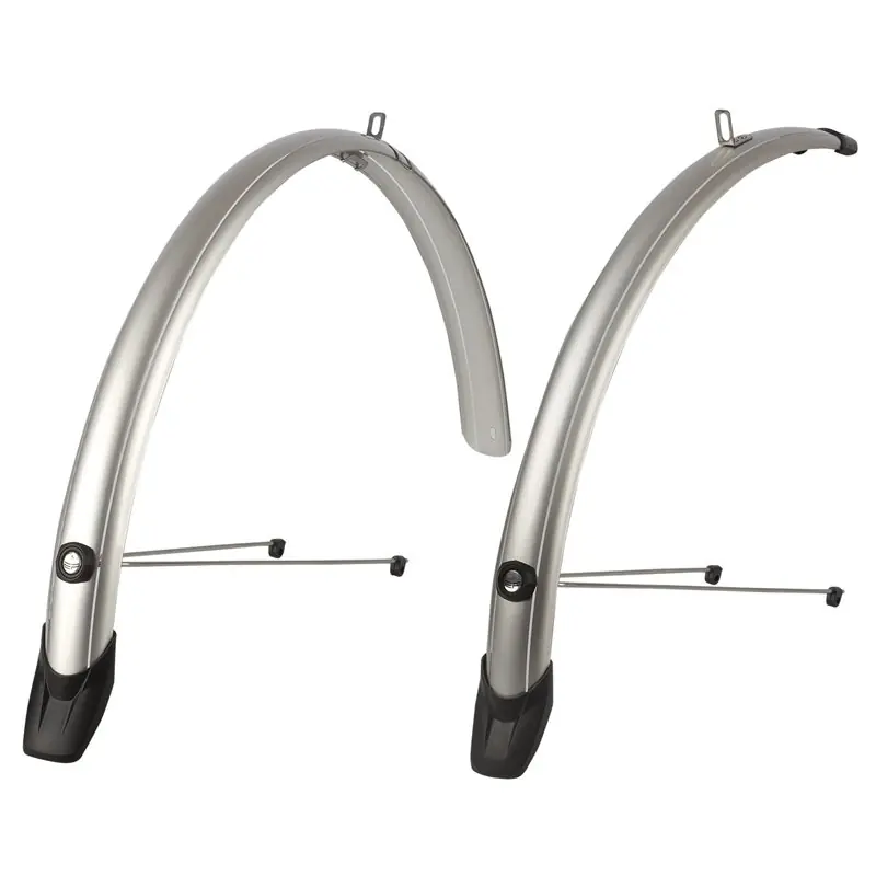 GUARDABARROS TOWNY 26"/51mm (Delantero+Trasero) Plata Certificado